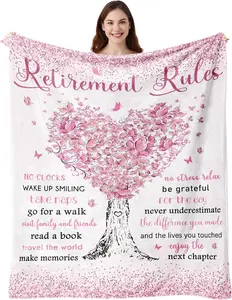 Retirement Gift for Woman, Retirement Decorations Blanket 50"X60", Retirement Gifts for Women, Farewell Gifts for Coworker, Retired Gifts for Women, Cool Retirement Gifts, Best Gifts for Retirementa