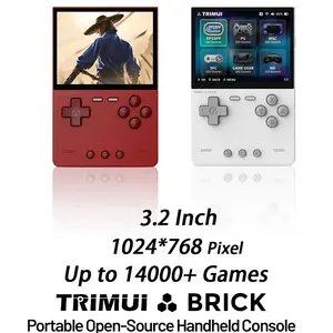 Trimui Brick Open Source Handheld Game Console, 3.2 Inch HD Screen, Portable Retro Gaming Machine, Supports Ps/psp Emulators, Metal Back Key