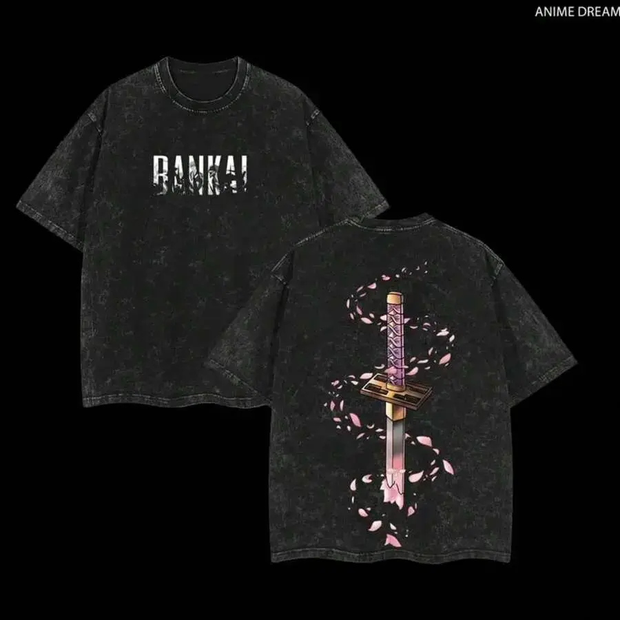 uper Value Hot T-Shirt Byakuya Kuchiki Bleach Anime Double Printed Vintage Washed Tee Unisex Oversize Anime Manga Washed Heavyweight Cotton T-Shirt, Gift For Anime Fans, Anime Lover Suitable For Gifting To Fans SD0082