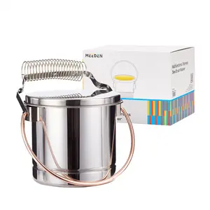 MEEDEN Portable Paint Brush Washer: Airtight Stainless Steel Artist Brush Cleaner with Extra Large Capacity - Paint Brush Holder for Oil & Acrylic Painting