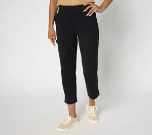 Denim & Co. Petite EasyWear French Terry Crop Pant