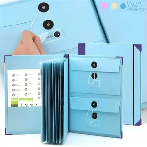 Portable Foldable File Folder, Envelope-Closure Design, Pastel Color, Office Stationery & Supplies, 1 Count, File Storage Solution