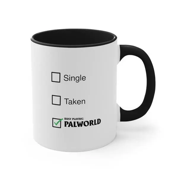 Busy Playing Palworld Mug | Funny Gaming Ceramic Coffee Cup | Gamer Relationship Status Meme Mug Gift