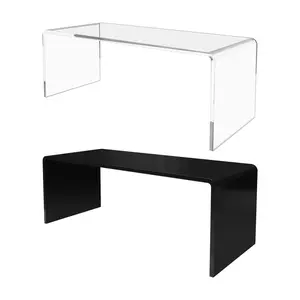 Acrylic Riser Display Stand 11" Wide x 4.5" Deep Merchandising Showcase Pedestal One Piece Bench Retail Stores and Boutiques Throne Counter Small Figurines and Products Platform by 321 Plastics