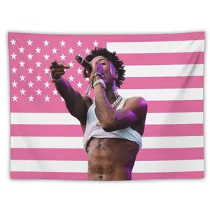 Tapestry Wall ArtDecorative tapestryRapper Celebrity Tapestry YoungBoy Music Art Poster Flag For Room Aesthetic Living Room Home Office Bedroom Party Decorations College Dorm Decor For Friends Pink GiftDecorative tapestry