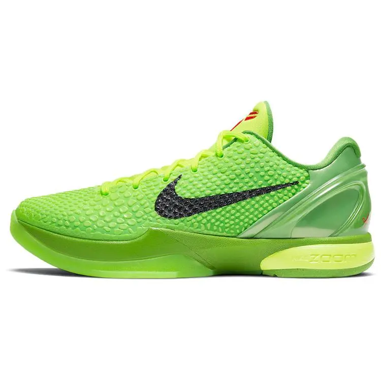 Nike Kobe 6 Protro Grinch 2020 Low Top Basketball Shoes Unisex Green Apple Volt-Crimson-Black CW2190-300