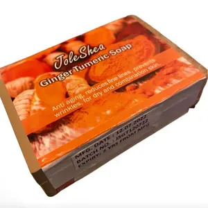 Jole Shea Ginger Tumeric Soap - Nourishing Moringa Extracts for Clean Soft Revitalized Skin - Gentle Daily Use for All Skin Types