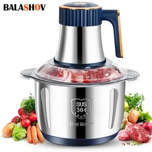 5L Electric Meat Grinders 304 Stainless Steel Food Crusher Multifunctional Vegetable Slicer Chopper Mincer Baby Food Processor