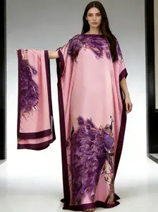1 robe + 1 scarf，Breathable Thin Satin Shawl Scarf Set, Two-Wear New Chinese Style Spring Summer, Casual All Seasons Wrap, Perfect for Vacation, Casual Soft Scarf