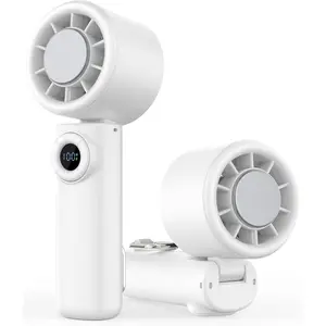 Portable Handheld Turbo Fan with Ice Cooling, 100 Levels Stepless Speed, 15H Long  Life, 10500RPM Turbo Fan Rechargeable Personal Mini Fan for Travel, Outdoor, Makeup