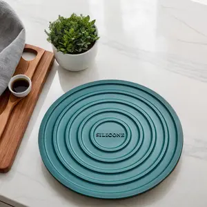 Silicone Placemats Table Mats for Dining, Kitchen, Stain Resistant Heat-Resistant Placemat Portable Food Mat Coasters Tableware