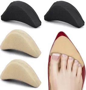 2 Pairs Soft Sponge Adjustable Shoe Filler， Big Toe Plug Foot Brace Shoe Pads Unisex Shoe Too Big Inserts for High Heel Women Reusable Make Big Shoes Fit