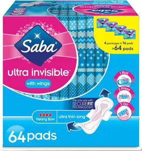 SABA PAD ULTRA THIN EXTRA LONG 4/16 ct