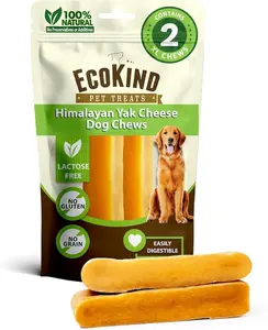 Yak Cheese Dog Chews (XL): All-Natural Healthy Yak Cheese Stick Dog Treats