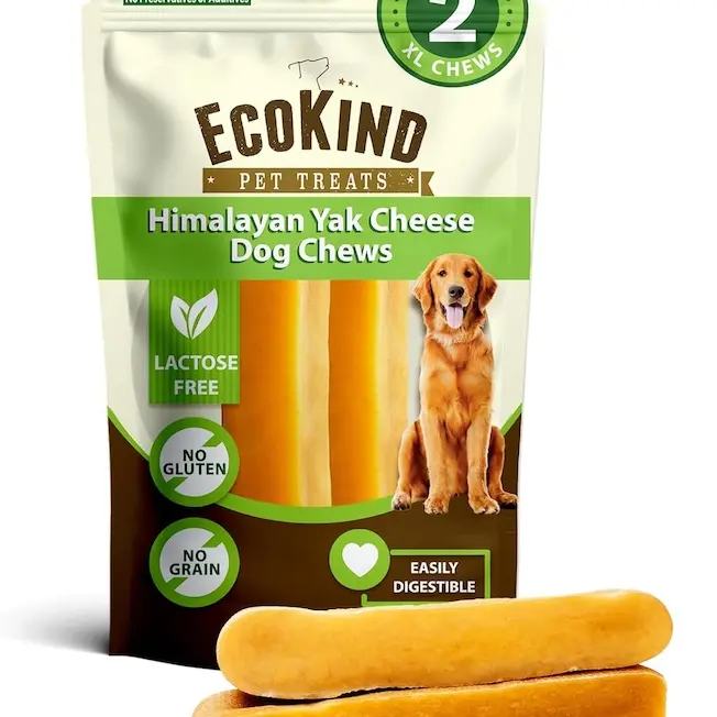 EcoKind Premium Gold Yak Cheese Himalayan Dog Chews (XL) | All-Natural, Healthy Yak Cheese Dog Treats for Extra Large Dogs