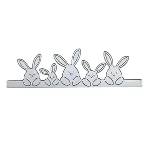 1PC DIY Cutting Die Template, Carbon Steel Embossing Die, Easter Bunny Series, Metal Craft, Handmade Card Making, Scrapbooking, Scrapbooking Supplies