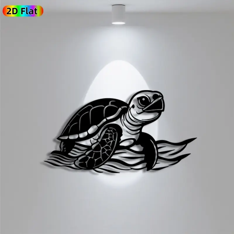 1pc Cute Turtle Metal Wall Art, Cute Turtle Statue Mural, Iron Craft, Perfect for Living Room, Garden, Zoo Corner Decor, Silhouette Wall Decor, Intricate Craftsmanship, Christmas Decor, Ideal Gift for Nature Lovers