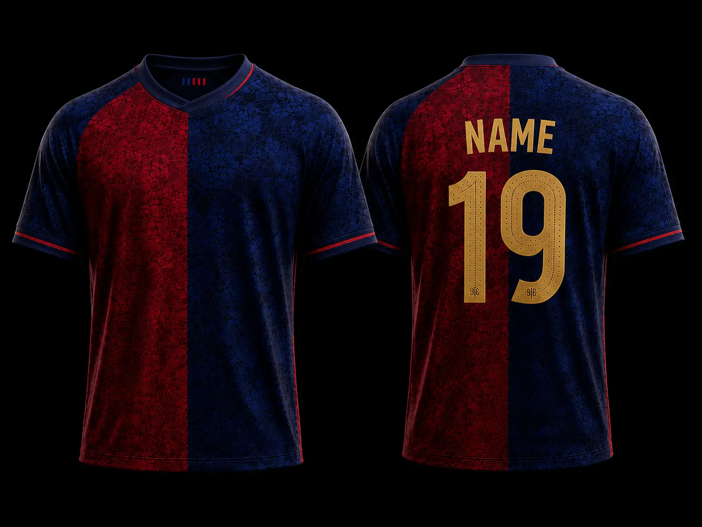 Personalized Red & Navy Soccer Jersey – Custom Name & Number Football Shirt | Premium Performance Sports Tee | Unisex Fan Jersey