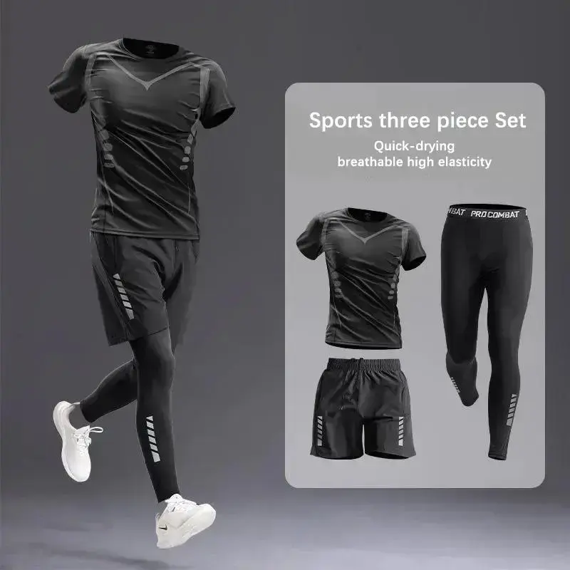 All-Season Men's Sportswear Set/Suit - Tracksuit for Running, Cycling, Fitness & Hiking,gym clothing men, jogging, boxing,5 pcs Comfortable cool All-Season Men's Sportswear Set/Suit - Tracksuit for Running, Cycling, Fitness & Hiking,gym clothing men, jogging, boxing,5 pcs Comfortable cool