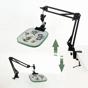 Hand Embroidery Stand Lap,Folding Cross Stitch Stand Clamp, Hand Embroidery Hoop Holder 360 Rotated Embroidery Holder Stand ,Embroidery Hoops Stand Suitable for Embroidery HoopsBlack