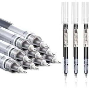 12 count Rolling Ball Pens, Quick Dry Ink 0.5 mm Extra Fine Point Pens Liquid Ink Pen Rollerball Pens Black