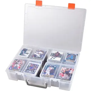 1600+ Baseball Card Storage Box, Sports Cards Holder Organizer Hard Plastic Display Case Compatible with Baseball/Football/for MTG/for PM for Collector