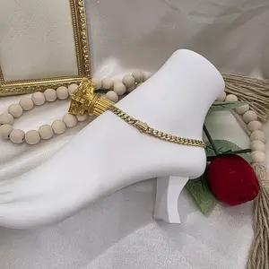 LaYaiBoutique #2109 Monaco Anklet 14k Gold Plated Stainless Steel High Quality