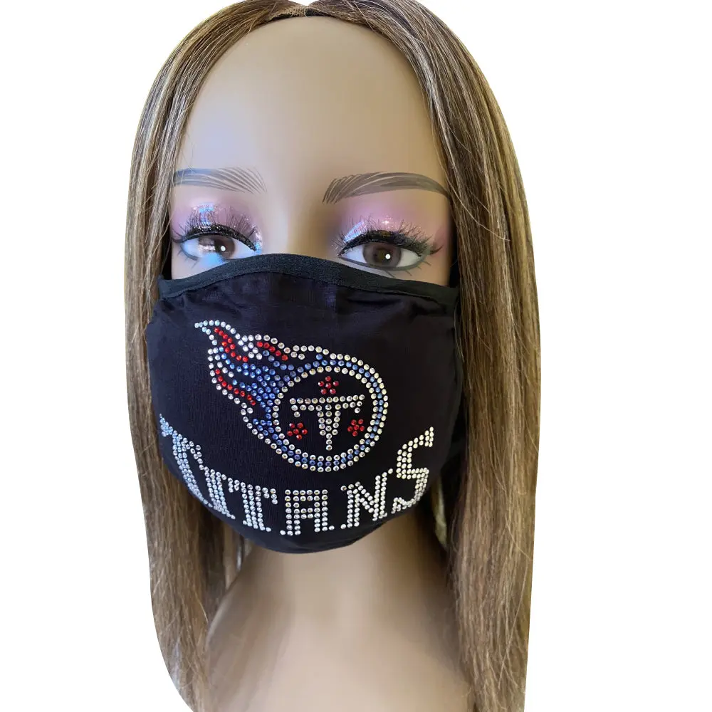 Tennessee Titans Bling Face Mask Front Logo