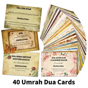 40pcs Unique Quranic Verses Cards, Scripture Prayer Cards, Message Cards Unique Affirmation Cards, Bilingual Quranic Verses Cards, Islamic Reminder Cards, Positive Energy Emotional Values Reminder Cards,, Meditation and Self Care Gifts, Spiritual Affirmat