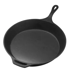 StarCrafts PS178 15 in. Pre-Seasoned Non-Stick Cast Iron Skillet, Black