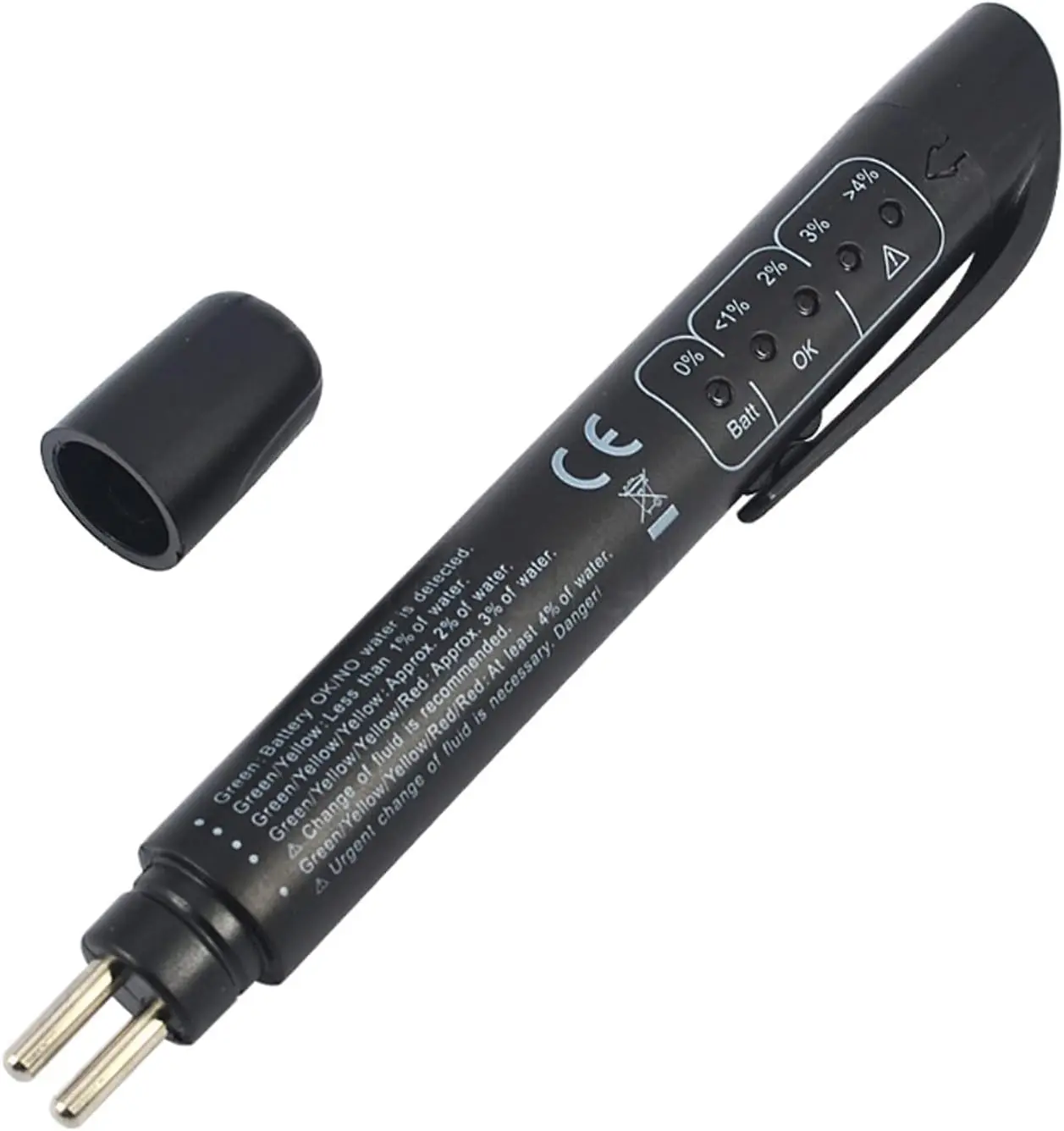 GJANSH Brake Fluid Liquid Tester Pen,1PC DOT 3 DOT 4 DOT 5.1 Brake Fluid Liquid Tester Pen, Car Diagnostic Testing Tool with 5 LED Indicators, Hydraulic Fluid Liquid Oil Moisture Analyzer, fathersdaygift