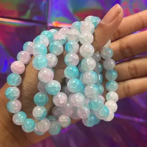 Pretty cotton candy beaded bracelet - Set of 1