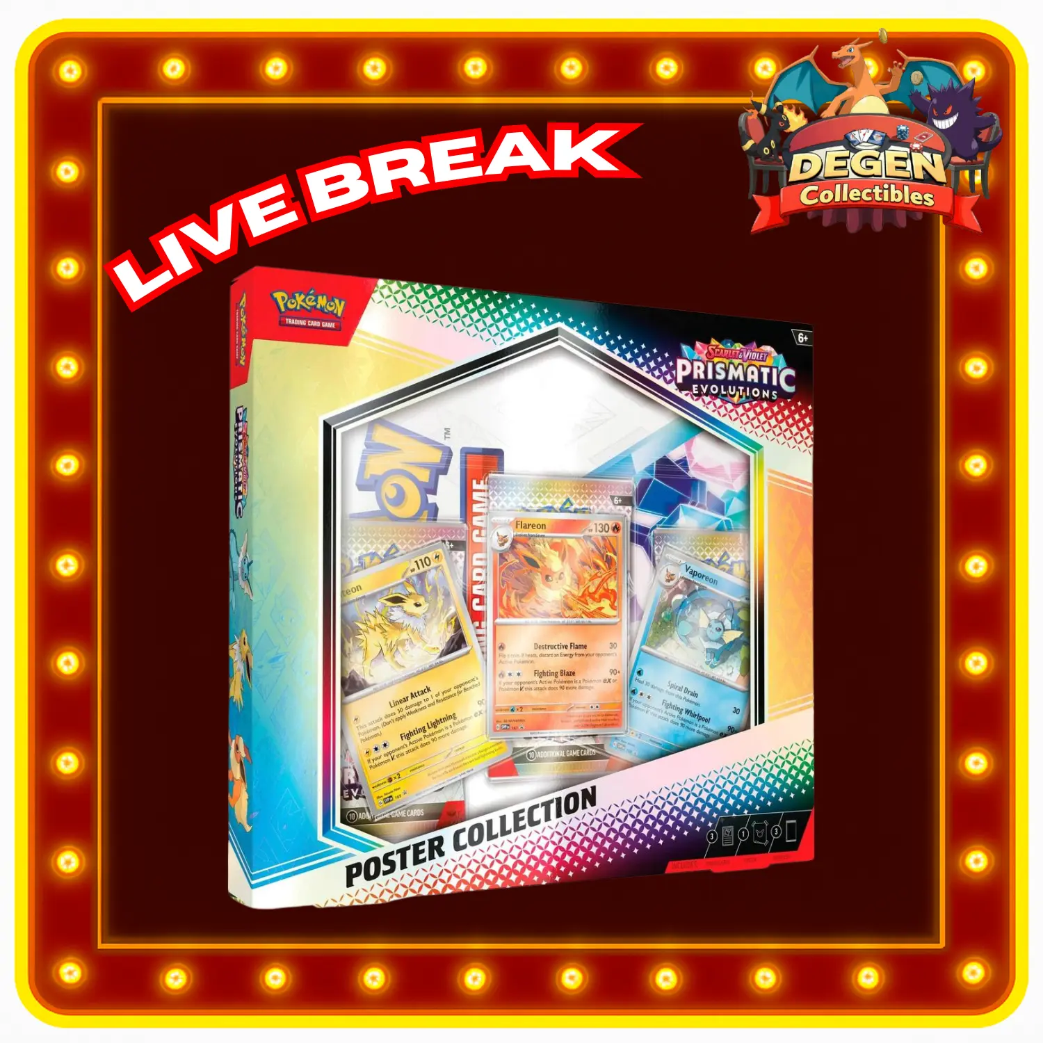 Pokemon TCG [ENG] Prismatic Evolutions Poster Collection - LIVE RIP ONLY