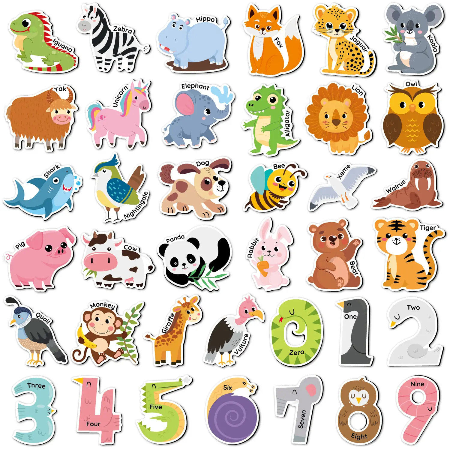 Animal Magnets for Kids, Magnetic Animals & Numbers 0–9 Set, Fridge Magnets Educational Toys, Colorful Animal Figures Learning Toy, Preschool Early Learning Gift for Boys & Girls Ages 3+
