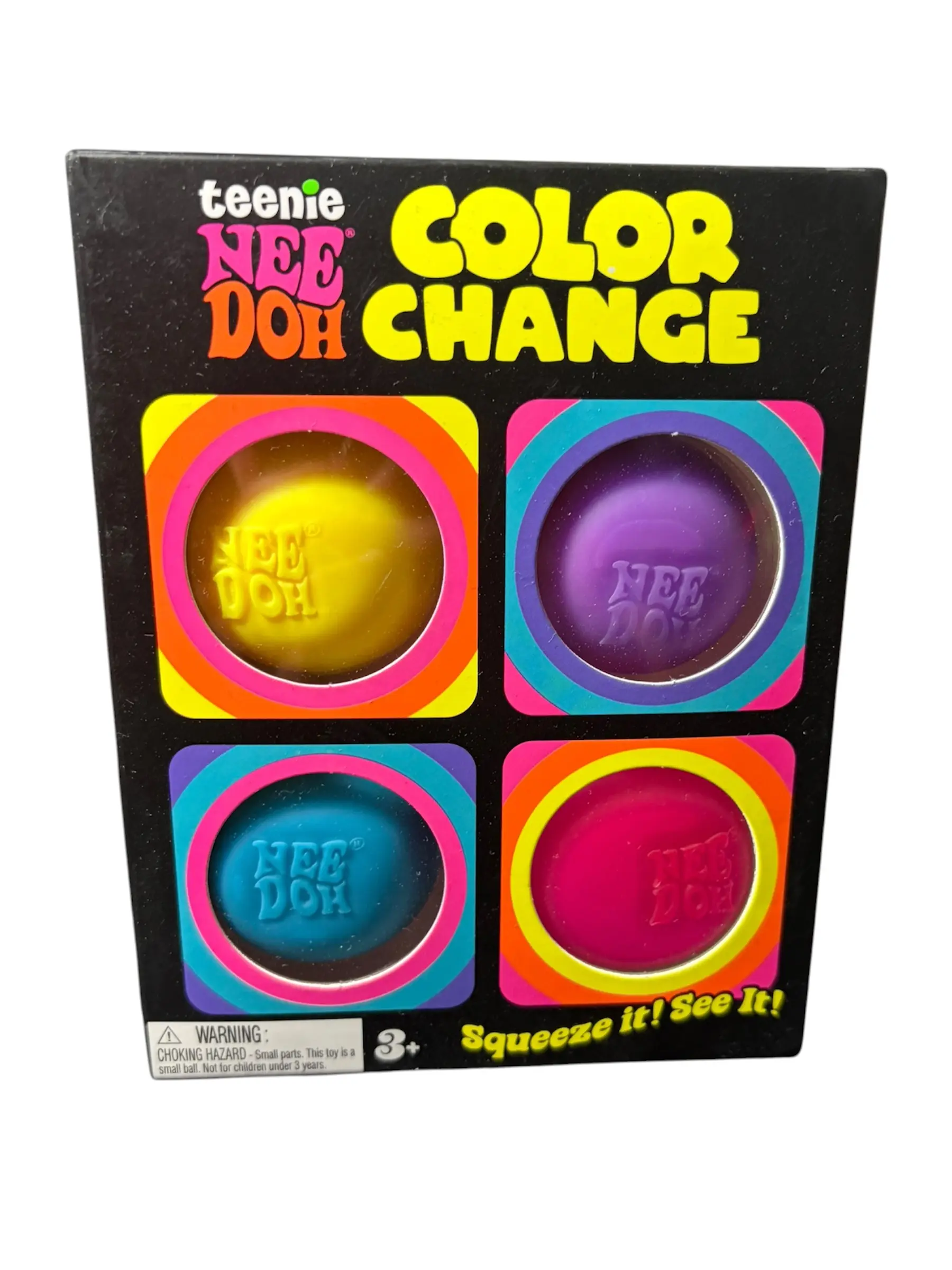 Schylling NeeDoh Teenie Color Change Balls 4-Pack – Collectible