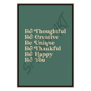Be Thoughtful   Smard Black Wall Art Print/ Canvas for Home /Office Decor - Smard Black Wall Art Print/ Canvas for Home /Office Decor