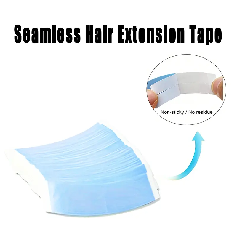 3 Inch Pre-Cut Curved Wig Tape Strips, 144Pcs Strong Hold Seamless Hair Extension Tape, No Residue Skin Friendly Double Sided Adhesive Tape for Lace Front Wigs, Human Hair Wefts & Hair Pieces, Salon Quality Wig Accessory
