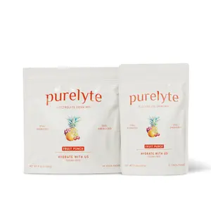 Purelyte Electrolyte Drink Mix – Sugar-Free Hydration Powder Packets – Clean Electrolytes with Trace Minerals – Fruit Punch, 12 Sticks, 30 Sticks, 60 Serving Tub