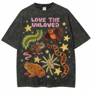 Unloved Creatures With A Call For Love Vintage Washed T-Shirt, Colorful Streetwear Tee, Vintage Style