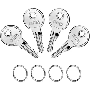 Spare RV Keys for RV Campers Cabinets Push Locks, Suitable for Camper Door Lock T-Handles Shells Tool Boxes (4 Pack)