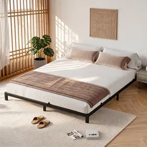 Garvee Full Size Bed Frame 8 Inch Low Profile, No Headboard, No Box Spring Needed – Heavy Duty Metal Platform Mattress Foundation, 800 lbs Load Capacity, Easy Assembly, Noise-Free, Black