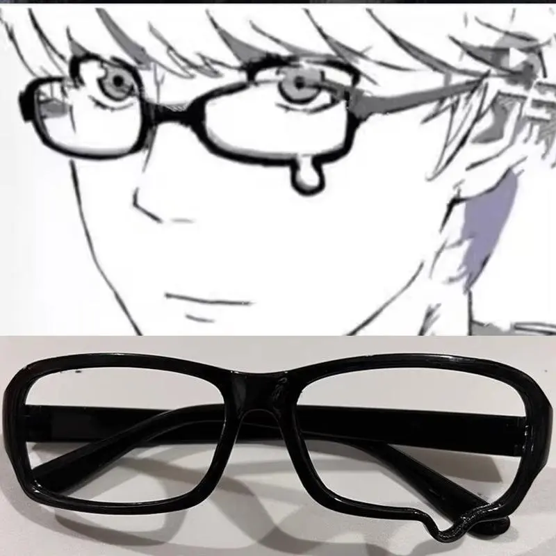 Fashion Unisex Black Eyeglass Frame No Lenses Anime Crying Dripping Tears Glasses Vintage Kawaii Party Gift Cosplay Accessories