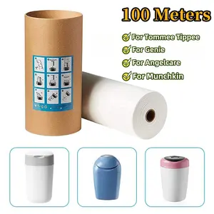 100M Diaper Pail Refills for Tommee Tippee, Baby Diaper Refill Bags for Genie for Angelcare for Munchkin