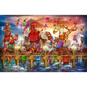Elephant Puzzle. One Way Traffic. 499 Pieces. Wooden Jigsaw Puzzle