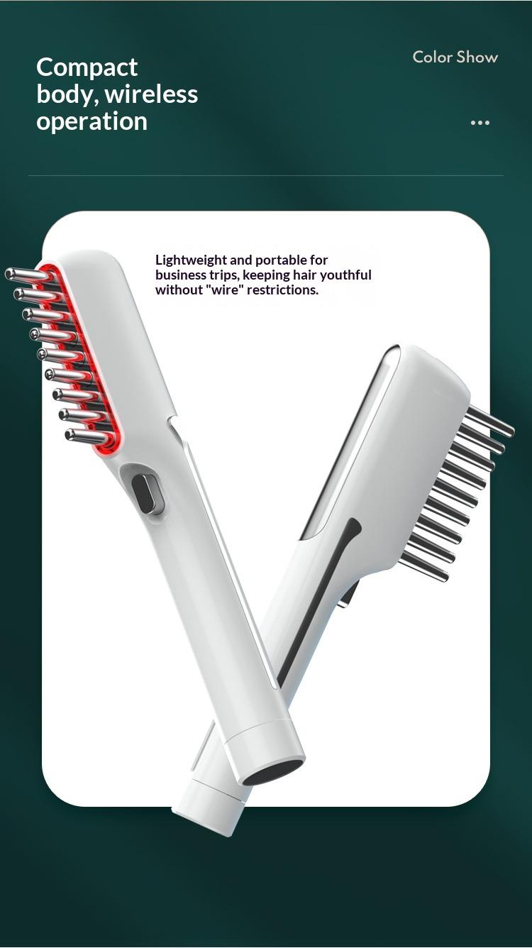 Advanced Hair Growth Comb - EMS Microcurrent & Red Light Therapy for Scalp Stimulation, Hair Regrowth & Thickening |  Rejuvenating Daily Care