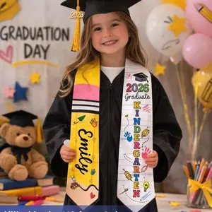 Personalized Kindergarten Graduation Stole 2026, Custom Name Graduation Sash Kids, Preschool Grad Outfit, Class of 2026 Gift