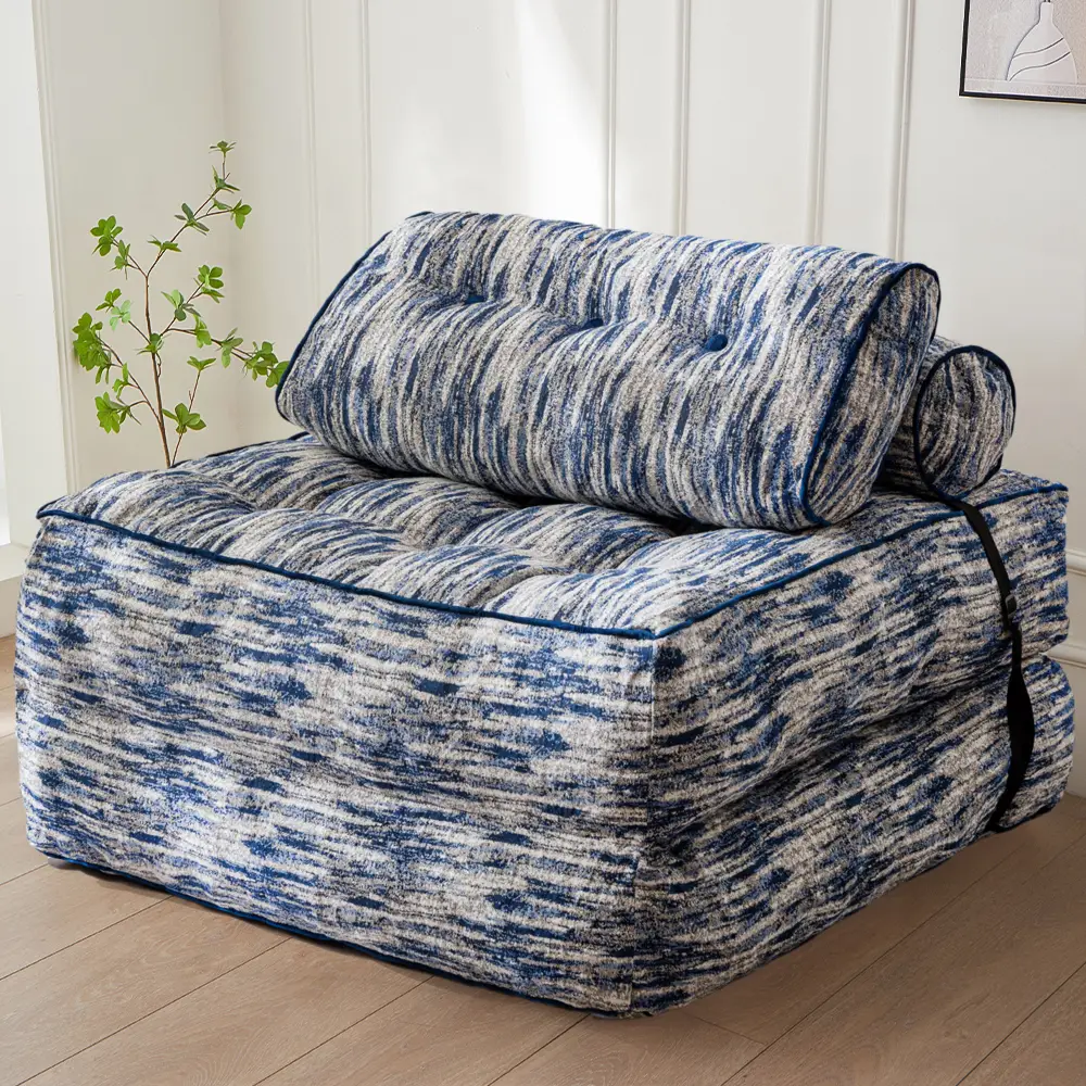 MAXYOYO Folding Sofa Bed, Convertible Sleeper Chair with Pillow, Soft Fold Out Chair Bed, Versatile Floor Sofa Lounge for Living Room Bedroom, Modern
