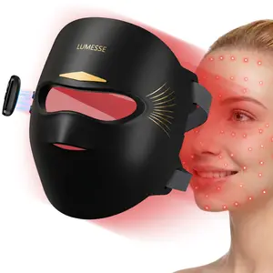 Lumesse GLOW Red Light Therapy Mask with 84 High-Density LEDs & Cryotherapy Cooling, LED Mask Skincare for Wrinkles, Dark Circles & Puffiness,  Portable and Rechargeable, Wireless Comfort, Mother's Day Special Gift, 4D Fit for Jawline Lift & Firm