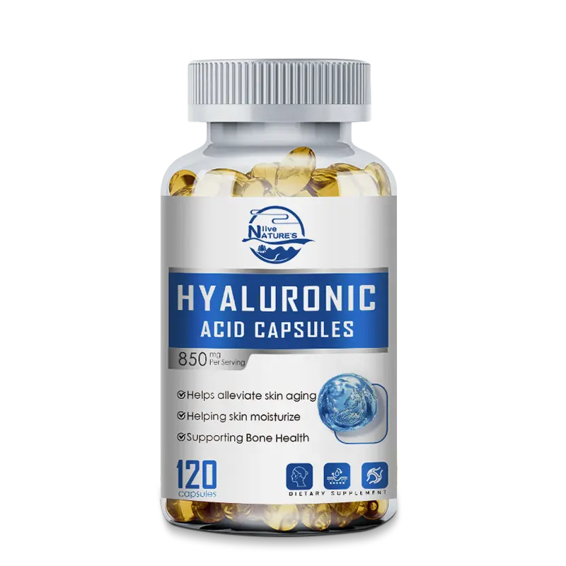 Hyaluronic Acid Supplements 120mg | 120 Capsules, with Keratin 50mg & Vitamin C 30mg, 3 in 1 Support - Skin Hydration, Joint Lubrication, Hair and Eye Health