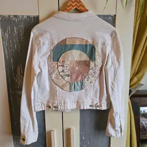 Up-cycled denim jacket with quilted accents cute jackets